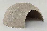 AquaKeramik Igluh&ouml;hle aus Ton &Oslash; 18 cm Toreingang Hellgrau-meliert